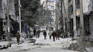 An area in east Aleppo