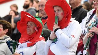 Disappointed England fans