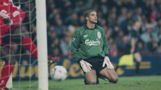 David James in goal for Liverpool