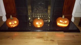 Jared, Isaac, and Noah's pumpkins