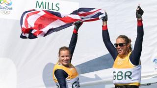 Hannah Mills and Saskia Clark