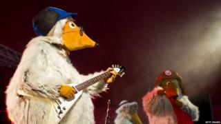The Wombles perform at Glastonbury