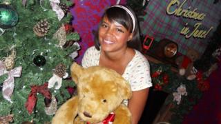 Leah at the Christmas in June event