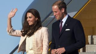 Prince William and his wife Kate, the Duke and Duchess of Cambridge, arrive in Charlottetown on Prince Edward Island