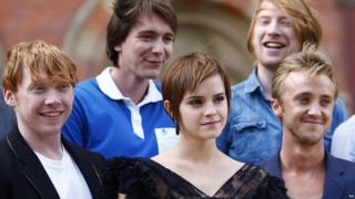 The cast of Harry Potter and the Deathly Hallows: Part 2 at a photocall in London in July 2011
