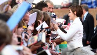 Emma Watson signing autographs