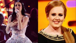 Katy Perry and Adele
