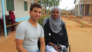 Ricky and one of the local doctors in Dadaab