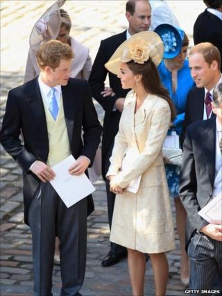 Catherine Duchess of Cambridge and Prince Harry