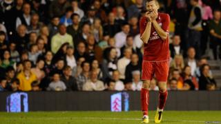 Here Split's Igor Budisa doesn't look very happy - in the end his team lost 2-0 to the London side.