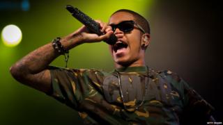Chipmunk performing at this year's V Festival in Chelmsford.
