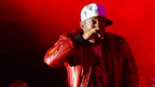 Dizzee Rascal performing at this year's V Festival in Chelmsford.