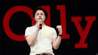 Olly Murs performing at this year's V Festival.