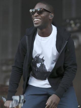 Tinie Tempah performing at this year's V Festival.