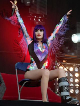 Jessie J performing at this year's V Festival in Chelmsford.