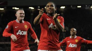 Manchester United 3-0 Tottenham - Anderson celebrates his goal
