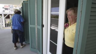 People in North Carolina prepare their home for Hurricane Irene.