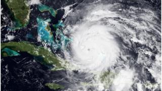 Satellite image of Hurricane Irene