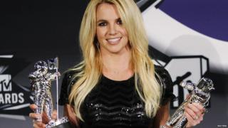 Britney Spears with her MTV Video Music Awards at the official ceremony in Los Angeles