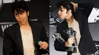 Lady Gaga dressed as her male alter-ego Jo Calderone