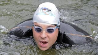 David Walliams in the water