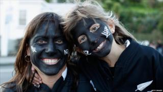 Fans enjoy the pre-game build-up in Auckland on 9 September 2011