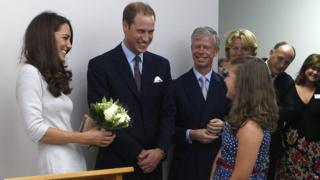 The Duke and Duchess of Cambridge with Alice Marples