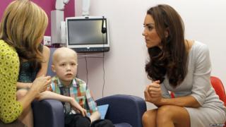 The Duchess of Cambridge and 9-year-old Fabian Bate