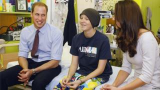 Prince William and wife Catherine, Duchess of Cambridge meet Digby Davidson