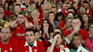 Welsh fans in Millennium Stadium