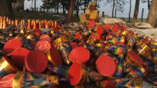 Hundreds of firecrackers