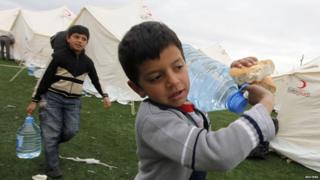 Earthquake survivors.