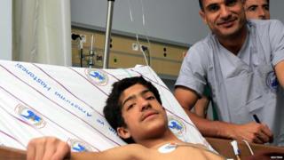 A 13-year old survivor recovers in hospital.