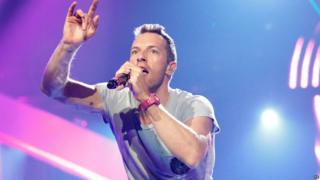 Chris Martin performing