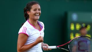 Laura Robson playing tennis