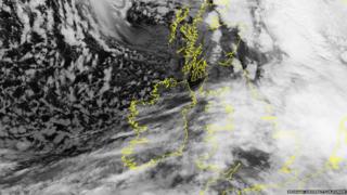 Satellite image of the low pressure that caused the severe weather