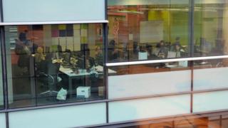The Newsround office from another building