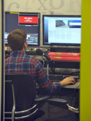 Ricky in edit suite