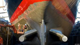 Hull of the Royal Yacht Britannia