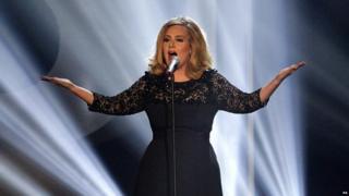 Adele performs at the Brits