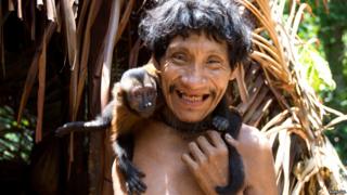 Takwarentxia and his pet monkey