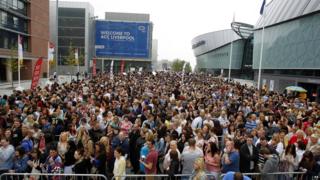 The X Factor auditions in Liverpool - crowds