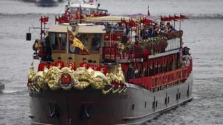 The Spirit of Chartwell sailing in the River Thames