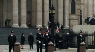 Police outside St. Paul's Cathedral