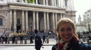 Hayley outside St. Paul's Cathedral