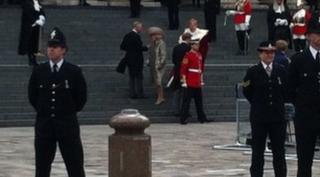 Prince Charles, Harry and Duchess of Cornwall arrive
