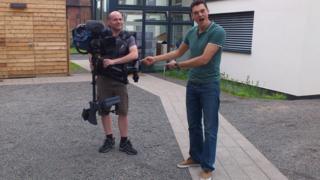 Joe gets very excited about Marty’s camera!