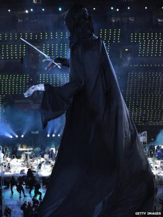 A puppet of Lord Voldemort appeared at the opening ceremony.