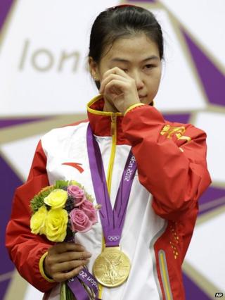 Tears of joy for Yi Siling from China with her gold.