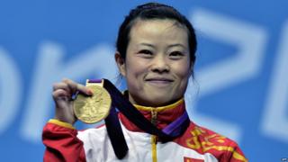 Wang Mingjuan from China took home gold in the 48 kilogram women's weightlifting.